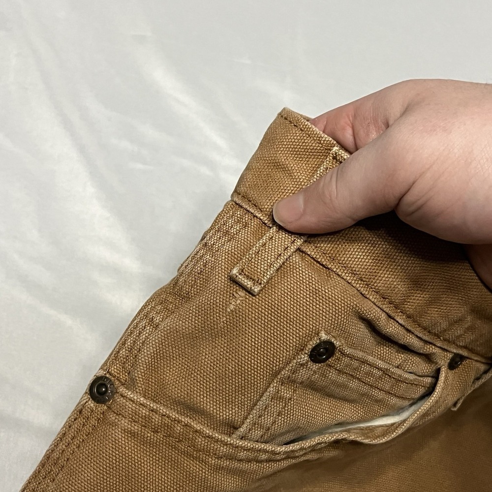 Vintage Dickies Carpenter Pants Mens 36x34 Brown Canvas Faded Utility Grunge - Picture 11 of 12